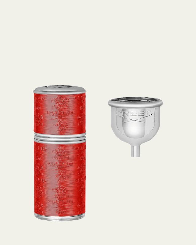 50 mL Cylindrical Atomizer Case, Silver/Red